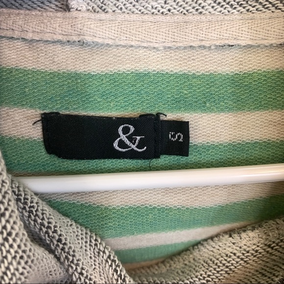 & Asymmetrical Zipper Double Hooded Sweatshirt - Picture 8 of 14